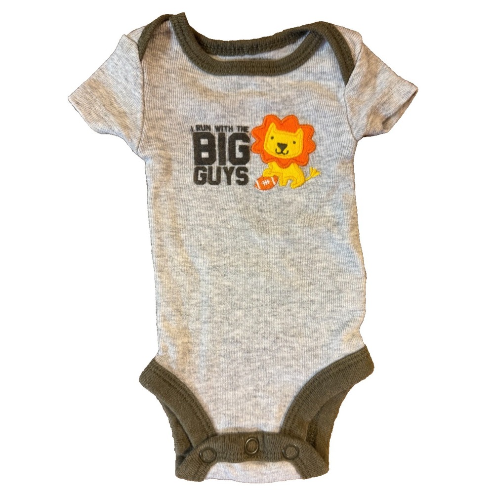 VTG Child Of Mine Carters Baby Boy Preemie Bodysuit Run With Big Guys Football